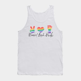 Peace love pride; gay; pride month; lgbtq; queer; gay pride; lesbian Tank Top